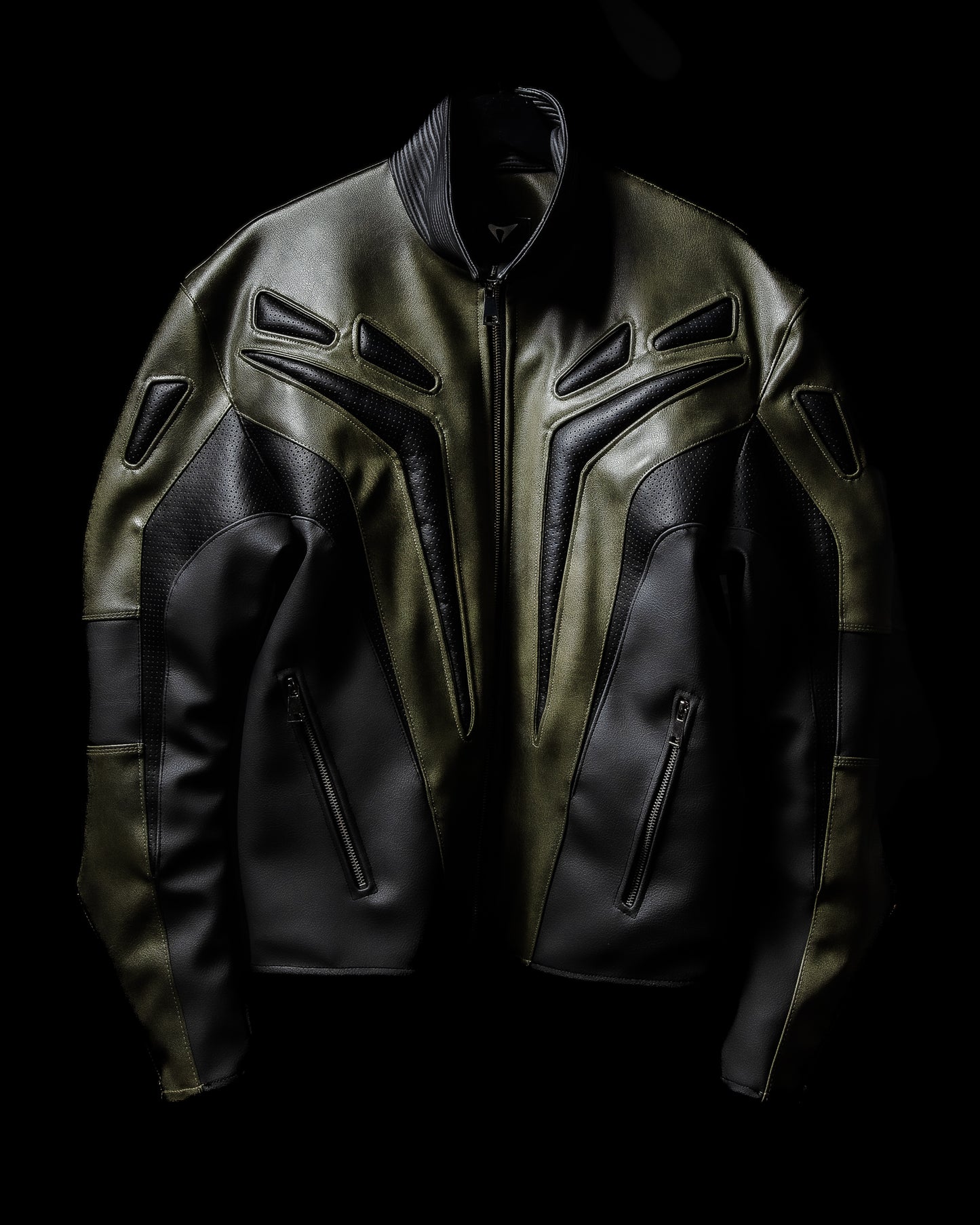 ‘PROTECTION’ LEATHER JACKET (GREEN)