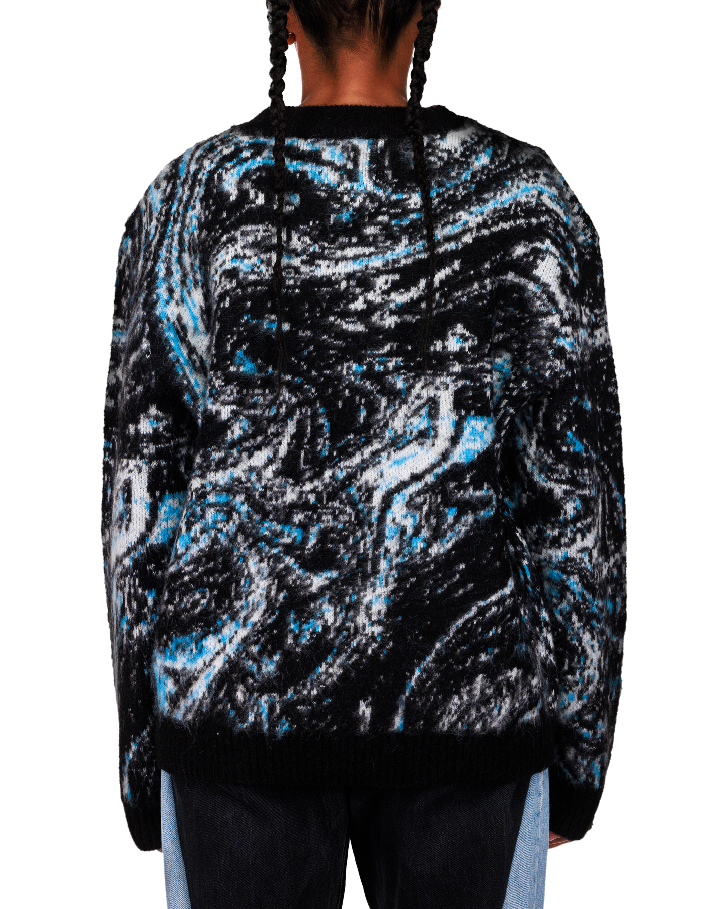 'WAVY' MOHAIR - RAINY BLUE