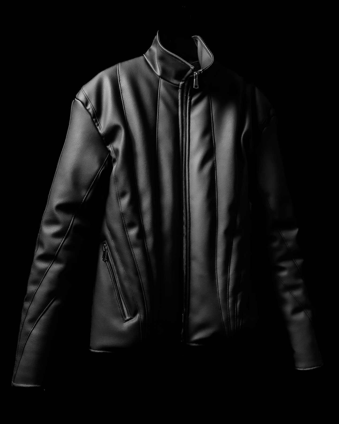 ‘SHELL’ PUFFER LEATHER JACKET
