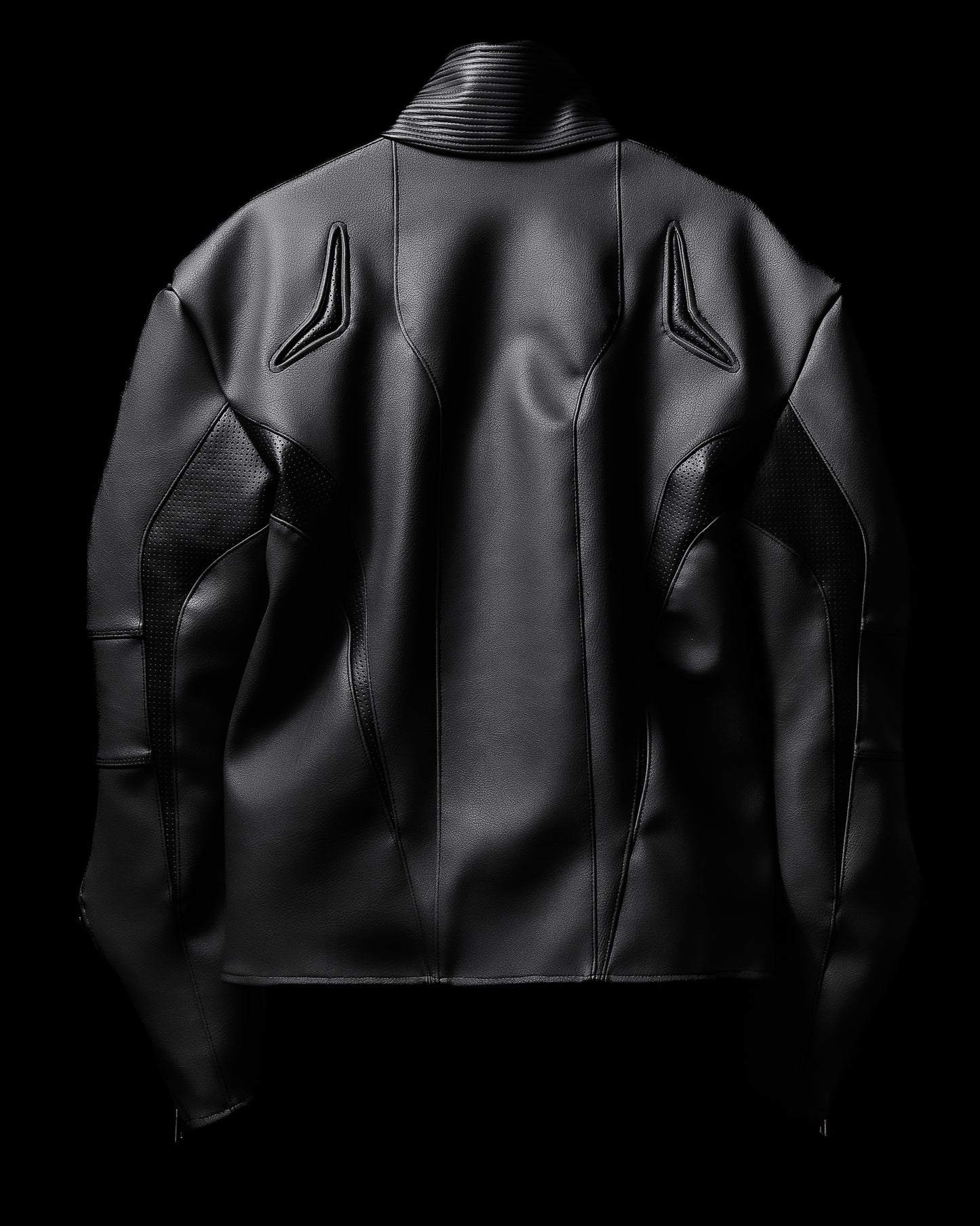 ‘PROTECTION’ LEATHER JACKET (BLACK)