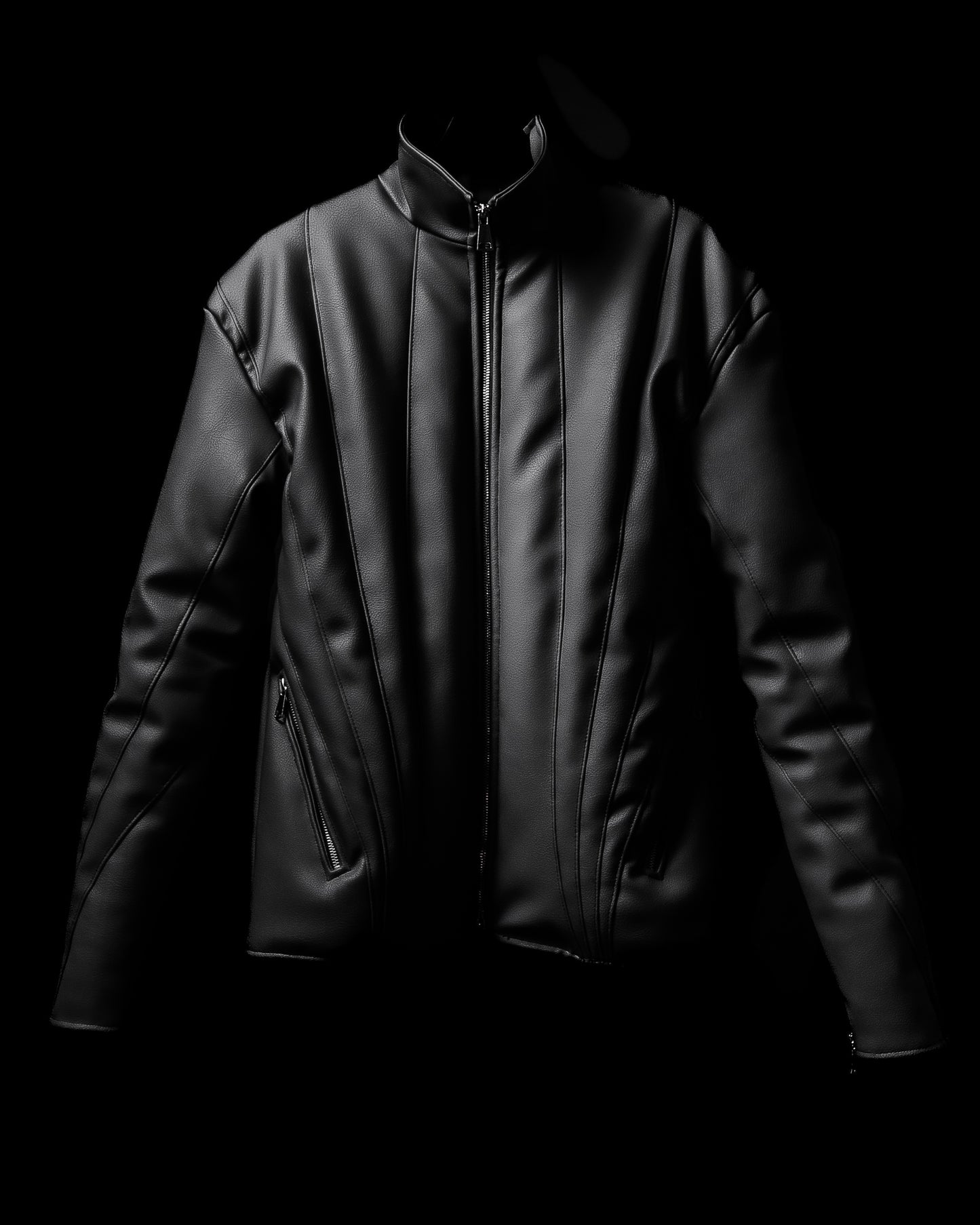 ‘SHELL’ PUFFER LEATHER JACKET