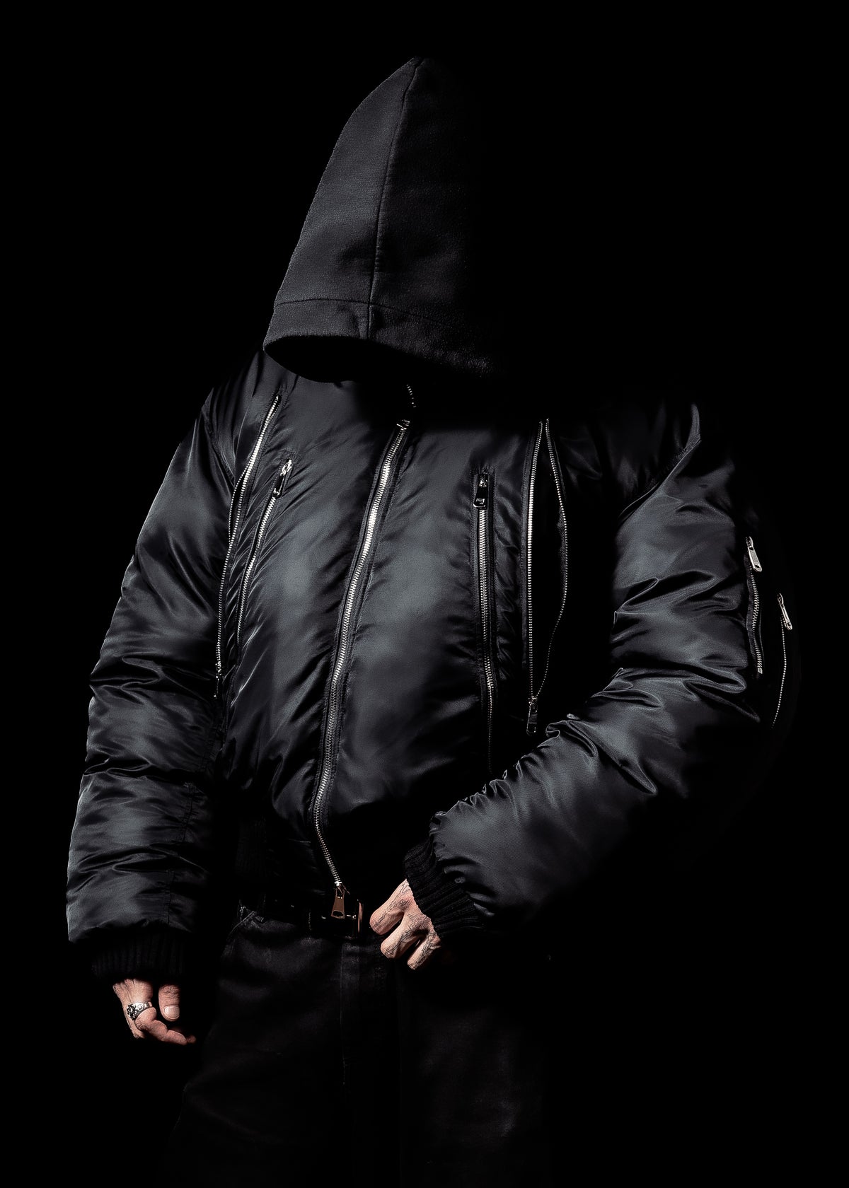 OVERSIZED NYLON BOMBER JACKET